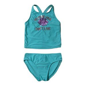 More Than Magic Girl's Sequin Tankini Swimsuit size XL (14/16)